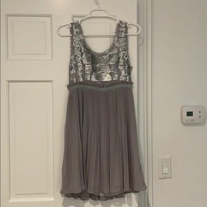 Silver Sequined Party Dress